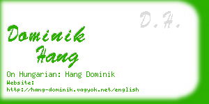 dominik hang business card